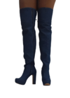 941177 P BOTA SALTO GROSSO COM PLATAFORMA JEANS AZUL