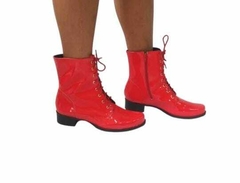 960140 G BOTA COTURNO SALTO BAIXO VERNIZ VERMELHO