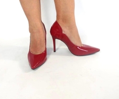 1600004 G SCARPIN VERNIZ VERMELHO DETALHE LATERAL - comprar online