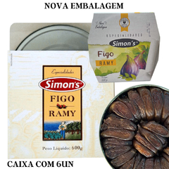 Caixa com 6 latas de Figo Ramy tradicional - Simon's - comprar online