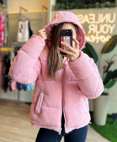 Campera invernal con peluchito color Rosa 