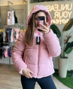 Campera invernal con peluchito color Rosa 