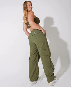 Pantalon Cargo Mujer Verde Militar - YAGÉ 