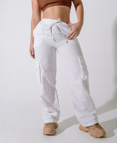 Pantalon Blanco Recto Cargo Mujer - YAGÉ