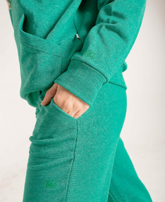 Pantalón Mujer Tiro Alto Verde Melange - YAGÉ