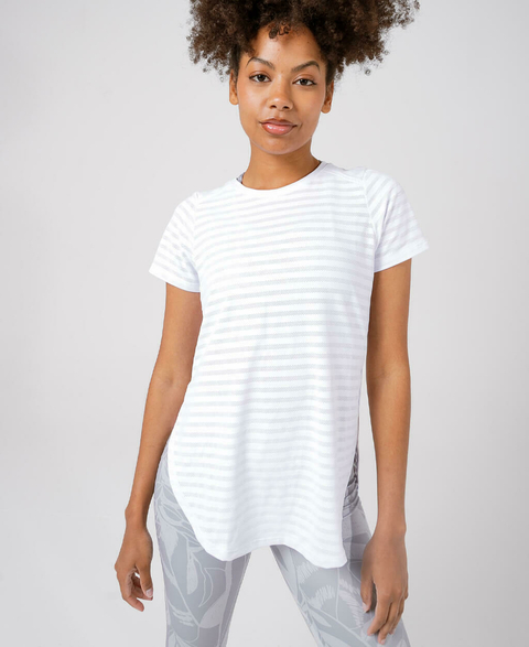 Remera blanca manga corta shop