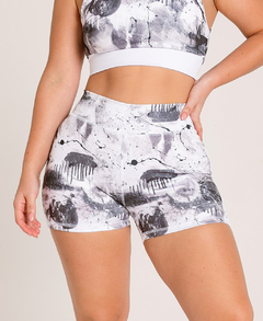 Short Deportivo Mujer Gris Estampado - YAGÉ