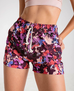 Short Running Mujer Estampado Rosa Violeta - YAGÉ