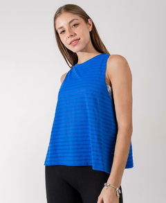 Musculosa Azul Francia Mujer Deportiva - YAGÉ