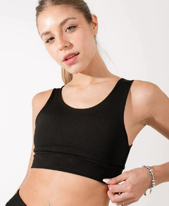 Top Reversible Negro Espalda U - YAGÉ