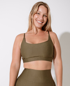 Top Deportivo Bikini Verde Militar Regulable - YAGÉ