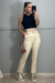 Cropped Feminino Regata Malha Canelada