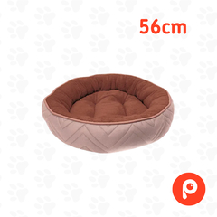 Dogit Dog Cuddle Bed - Round - Beige/Brown - 56 cm diametro