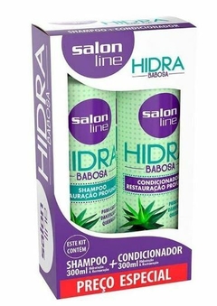 KIT SALON LINE SHAMPOO E CONDICIONADOR HIDRA BABOSA 300ML