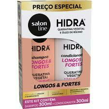 KIT SHAMPOO E CONDICIONADOR SALON LINE HIDRA LONGOS E FORTES 300ML - Bazar do Cabeleireiro | Produtos de Perfumaria para uso profissional e domestico. Melhor loja de perfumaria de Recife e Regiao metropolitana