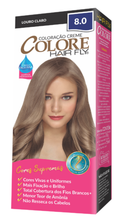 COLORACAO COLORE HAIR FLY 8.0 LOURO CLARO