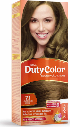 COLORACAO DUTY COLOR 7.1 LOURO CINZA MED