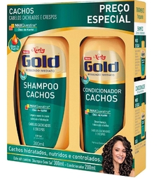 KIT NIELY GOLD SHAMPOO E CONDICIONADOR CACHOS