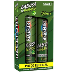 KIT REGEFORT SHAMPOO E CONDICIONADOR BABOSA BABADO 600ML