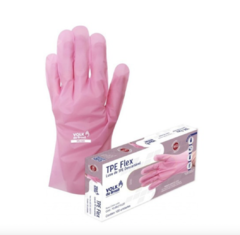 LUVA DESCARTAVEL TPE FLEX "M" ROSA CAIXA C/100 - comprar online