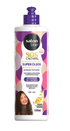  Linha Tratamento (SOS Cachos) Salon Line - Ativador De Cachos Nutritivo 500 Ml -