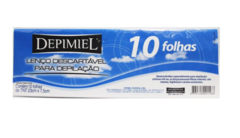 LENÇO DESCARTÁVEL PARA DEPILAÇÃO 10 FOLHAS - DEPIMIEL