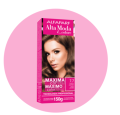 Coloração Creme Nº 7.7 Castanho Luminoso Extra Claro Alta Moda 150g - Alfaparf.