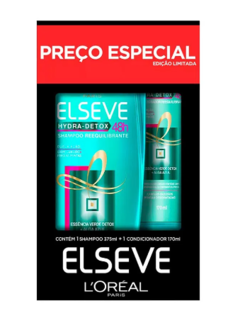 KIT ELSEVE SHAMPOO CONDICIONADOR HYDRA DETOX 375/170ML