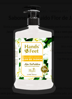 SABONETE LIQUIDO HANDS E FEET 1L FLOR DE JASMIM - comprar online