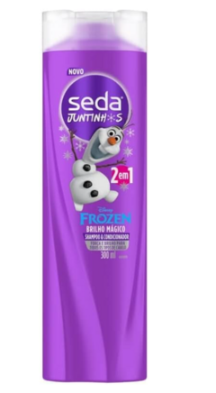 Shampoo & Condicionador Infantil 2 em 1 Frozen Seda Juntinhos Brilho Mágico Frasco 300ml,