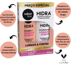 KIT SHAMPOO E CONDICIONADOR SALON LINE HIDRA LONGOS E FORTES 300ML - comprar online