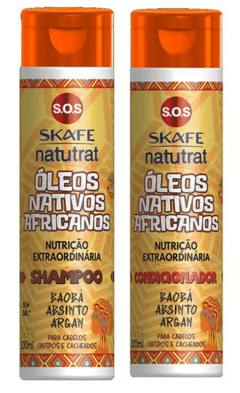 KIT NATUTRAT SHAMPOO E CONDICIONADOR S.O.S OLEOS NATIVOS AFRICANOS 