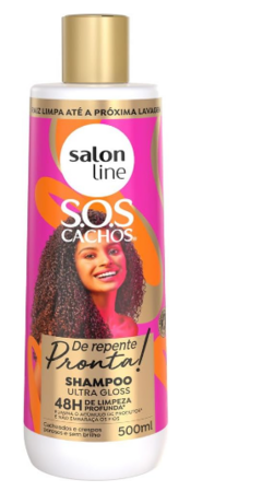 SHAMPOO SALON LINE S.O.S CACHOS ULTRA GLOSS DE REPENTE PRONTA 500ML  