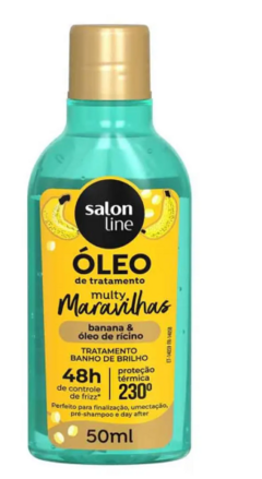 OLEO REPARADOR SALON LINE CACHOS DOS SONHOS MULTY MARAVILHAS BANANA  50ML