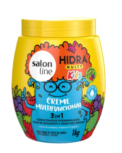 CREME MULTIFUNCIONAL SALON LINE HIDRA MULTY KIDS 3EM1 1KG 