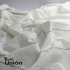 TUSSOR RAYAS BEIGE - TEXTIL UNION