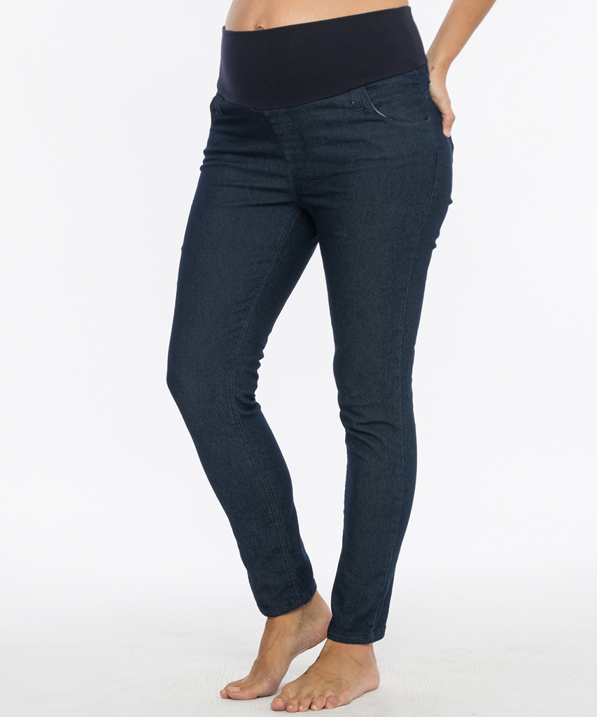 PANTALON CHUPIN TOTAL JEAN ELASTIZADO RAW VENGA MADRE