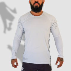Camisa UV50+ Branca Digital Navy na internet