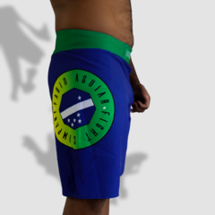 Fight Shorts Fábio Aguiar Fight Company Azul (SEM Velcro) - comprar online