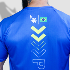 T-Shirt Dry-fit Brazilian Power Azul - loja online