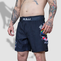 Fight Shorts NO GI PE BJJ Preto (SEM Velcro)