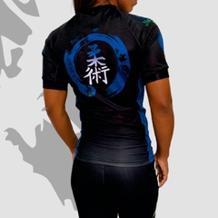 Imagem do Rash Guard LY20 Manga Curta Grad. Azul