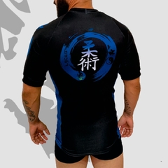 Rash Guard LY20 Manga Curta Grad. Azul - comprar online