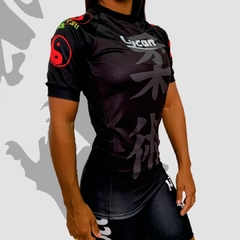 Rash Guard LY20 Manga Curta Grad. Preta