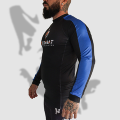 Rash Guard Manga Longa Fit Combat Grad. Azul - comprar online