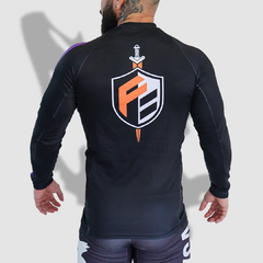 Rash Guard Manga Longa Fit Combat Grad. Roxa na internet