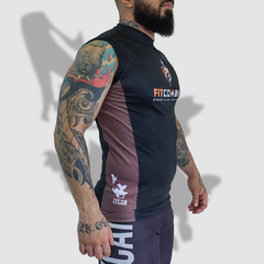 Rash Guard S/Manga - Treino Fit Combat Grad. Marrom na internet