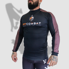 Rash Guard Manga Longa Fit Combat Grad. Marrom