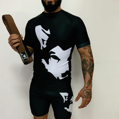 Rash Guard Manga Curta Brand + Faixa Marrom Jiu-Jitsu - comprar online