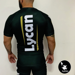 Rash Guard Manga Curta Brand + Faixa Azul Jiu-Jitsu - Lycan